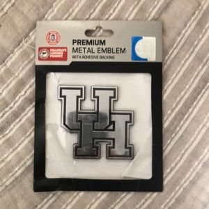 U of H Houston Cougars auto metal emblem